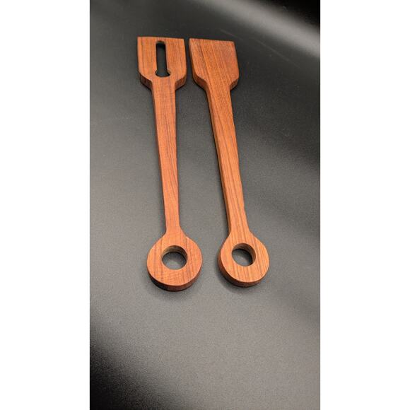 Mid Century Teak Wood Serving Set - Picture 3 of 5